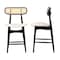 Baxton Studio Tarana Mid-Century Modern Cream Fabric and Black Finished Wood 2-Piece Counter Stool Set, PR 235-2PC-13309-ZORO - alternate 3